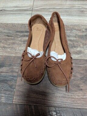 Juil Bumi Terra Brown Suede Moccasin Grounding Copper Shoes Natural Hippie Sz 7